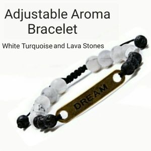 C5 NEW "DREAM"  Aroma Lava/Gemstone Bracelet